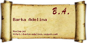Barka Adelina névjegykártya